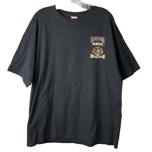 The Duck Co Scorching Blues New Orleans Graphic T-Shirt Black Crewneck XL - Picture 1 of 5